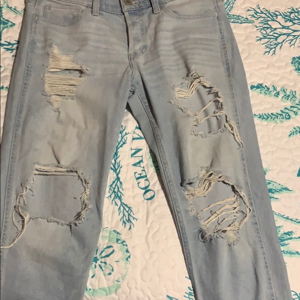 Ripped boyfriend jeans